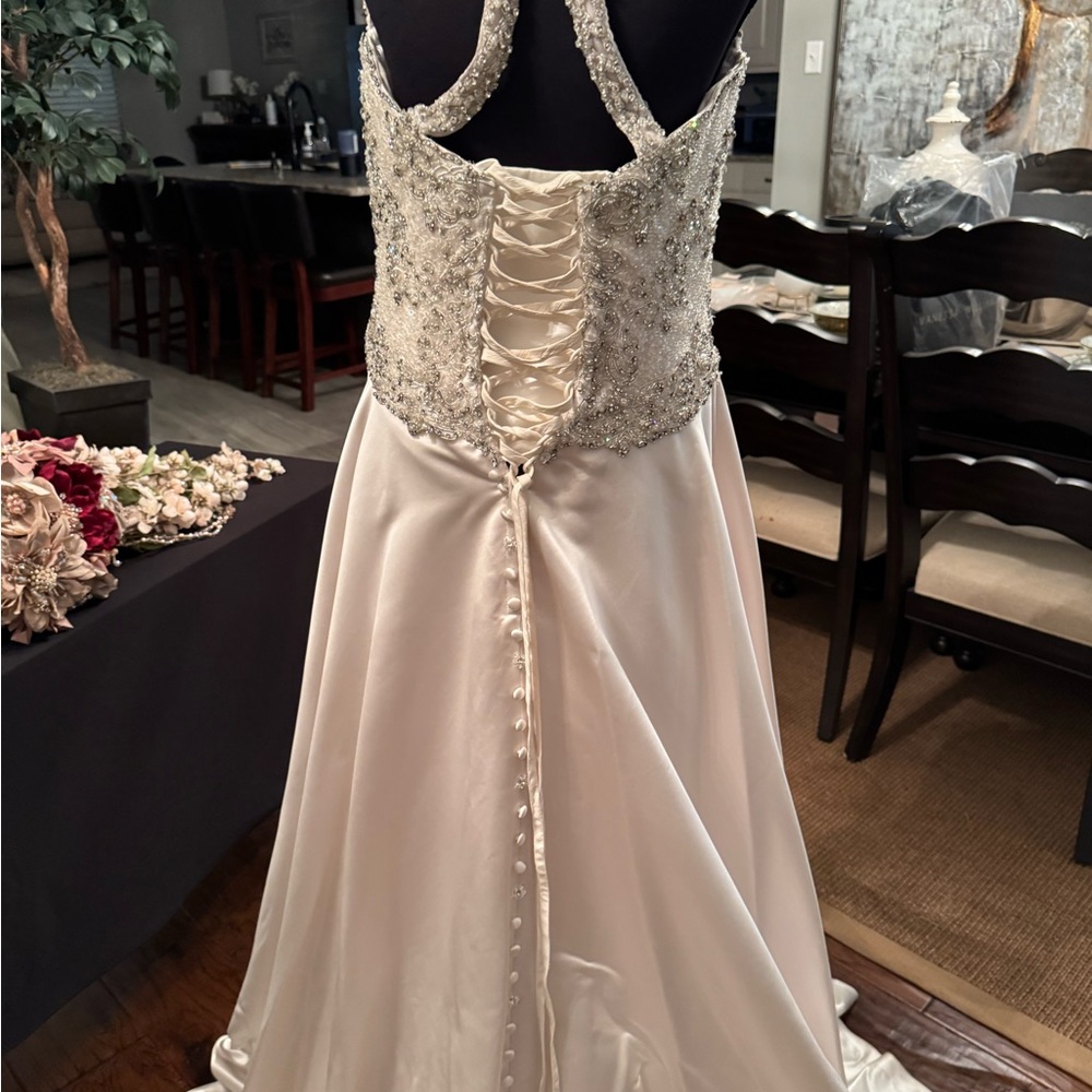 Elegant Beaded Wedding Gown